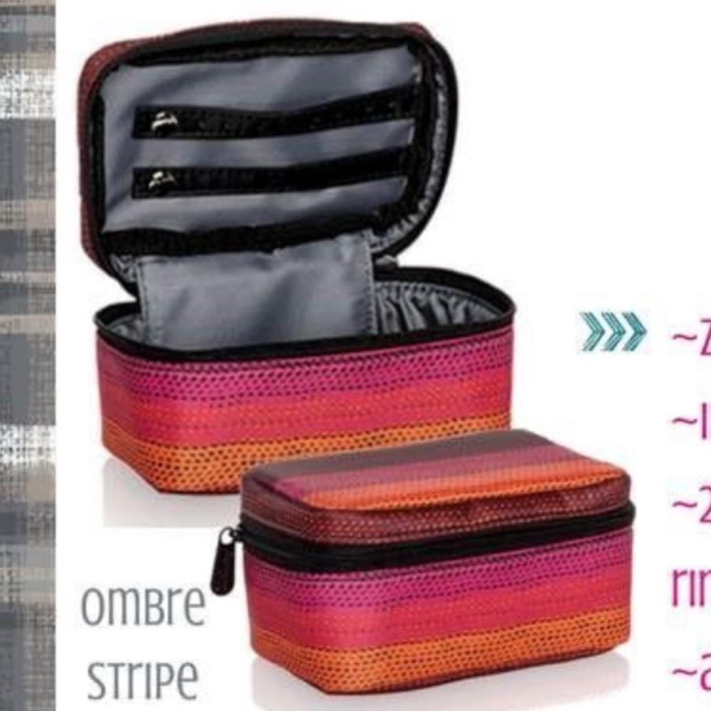 Thirty-One Bubbles & Bracelet Ombré Stripe Case